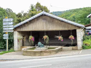 Fontaine-lavoir-abreuvoir au lion - Glainans (© J.E)