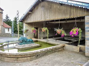 Fontaine-lavoir-abreuvoir au lion - Glainans (© J.E)