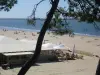 Accessible en vélo, plage Pereire face au Cap Ferret