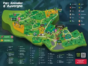 Map of the Parc Animalier d'Auvergne