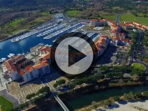 Vue du ciel du port d'Argelès-sur-Mer