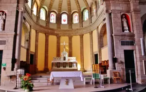 The interior of the church