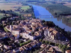 Aerial view of the village