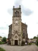 Porche et clocher de l'église Sainte-Catherine (© J.E)