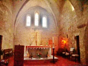 Het interieur van de kerk van Saint-Maurice