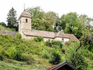 Saint-Nicolas Church, view of the center of the village (© JE)