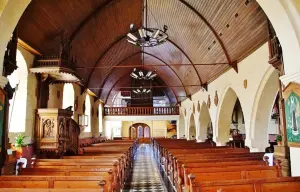 The interior of the church