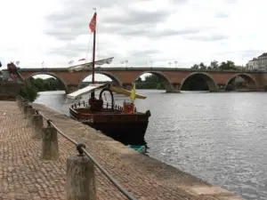 Barge on the dock