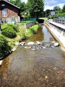 La Madeleine stroomopwaarts van de overdekte brug (© J. E)