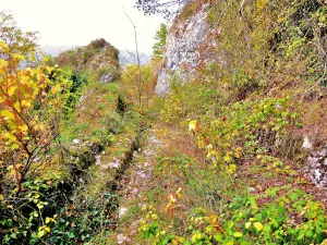 Passage built for the ancient road called route Romaine (© Jean Espirat)