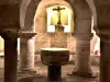 Romanesque crypt of St. Cerneuf church (© J.E)