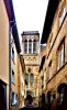 Église Saint-Cerneuf, vue de la porte de l'Évêque (© J.E)