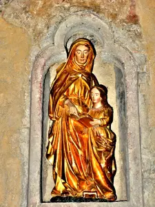Standbeeld van Sint Anne opleiden van de Maagd - Kerk St. Cerneuf (© J. E)