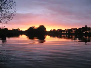 Zonsondergang op het meer...