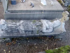 The recumbent of the cemetery of Bourganeuf