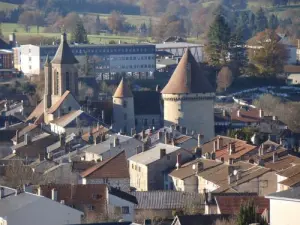 Bourganeuf, the church and the tower Zizim