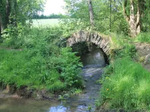 Vauchrétien - Pont voûté en pierres de schiste