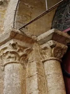 Detail of the portal of the church Saint-Mazeran