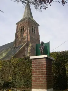 Manneken Pis and Church