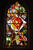 Stained glass window of the Holy Church -Jacques