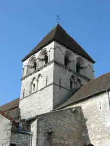 The Romanesque bell tower classified the Church of St. Martin