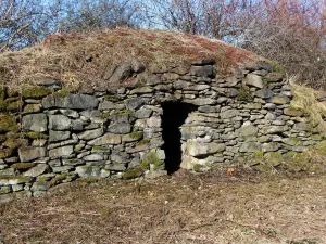 De droge stenen hutten