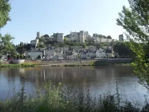 Vista de Chinon e sua fortaleza real