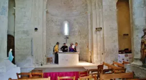 
Inside the church