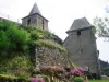 Conques-en-Rouergue - Grand-Vabre - Igreja de La Vinzelle e sua torre sineira separada