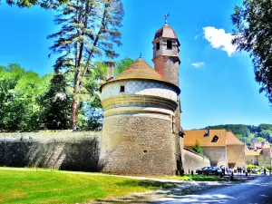 Tour d'angle Sud-Ouest du château de Bournel (© J.E)