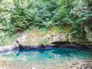 Blue spring at low water level (© J.E)