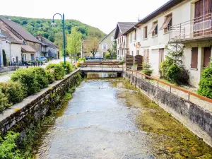 La Goule, upstream from the Cussey-sur-Lison bridge (© JE)