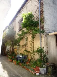 Pequenos caminhos com bonitas casas de pedra