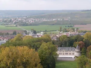 Schloss von der Spitze des Denkmals