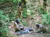 Scène préhistorique de dépeçage de gibier (© J.E)