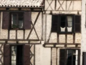 casas de entramado de madera de Figeac