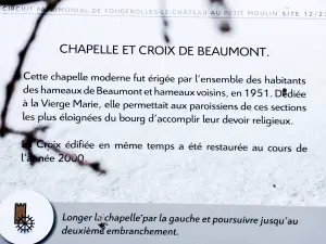 Información sobre la capilla de Beaumont (© J.E)