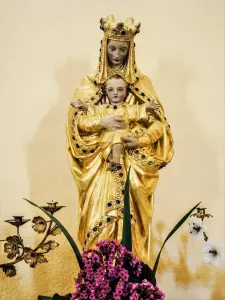 Maria en kind, in de kerk (© J.E)