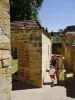 Narrow street of the medieval city of Gourdon