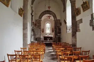 Inside the Saint-Loup church