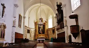 Het interieur van de collegiale kerk