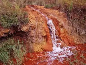 Outlet of the hot spring