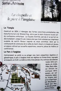 Informations sur le temple et le jardin à l'anglaise (© J.E)