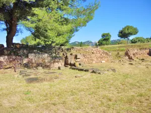 Eintrittsschwelle in die Stätte des antiken Olbia (© J. E)