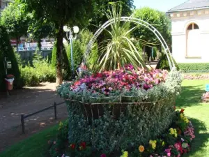 Flower basket at La Bourboule