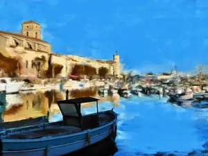 Petit bateau à l'ombre