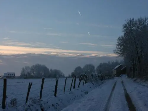 La Vernotte - Paysage de La Vernotte en hiver