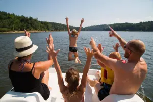 Paddleboat on Lake Lavalette