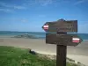 Le Portel - La plage du Portel, départ de 4 randonnées GR Littoral