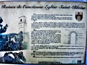Panneau explicatif sur l'ancienne église Saint-Blaise (© J.E)
